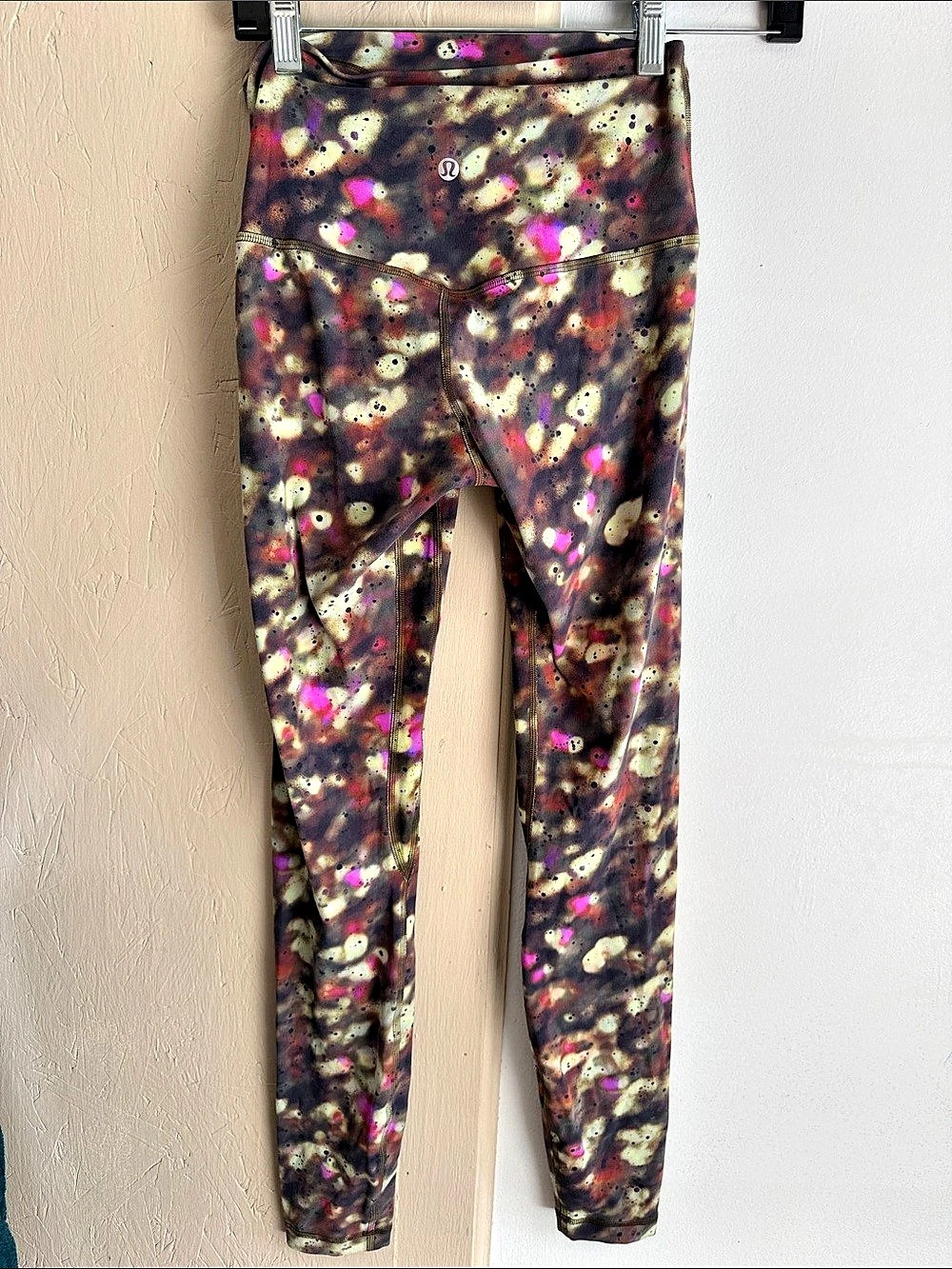 Lululemon Train Times 7/8 Pant *25" Leggings Brown & Pink Size 6